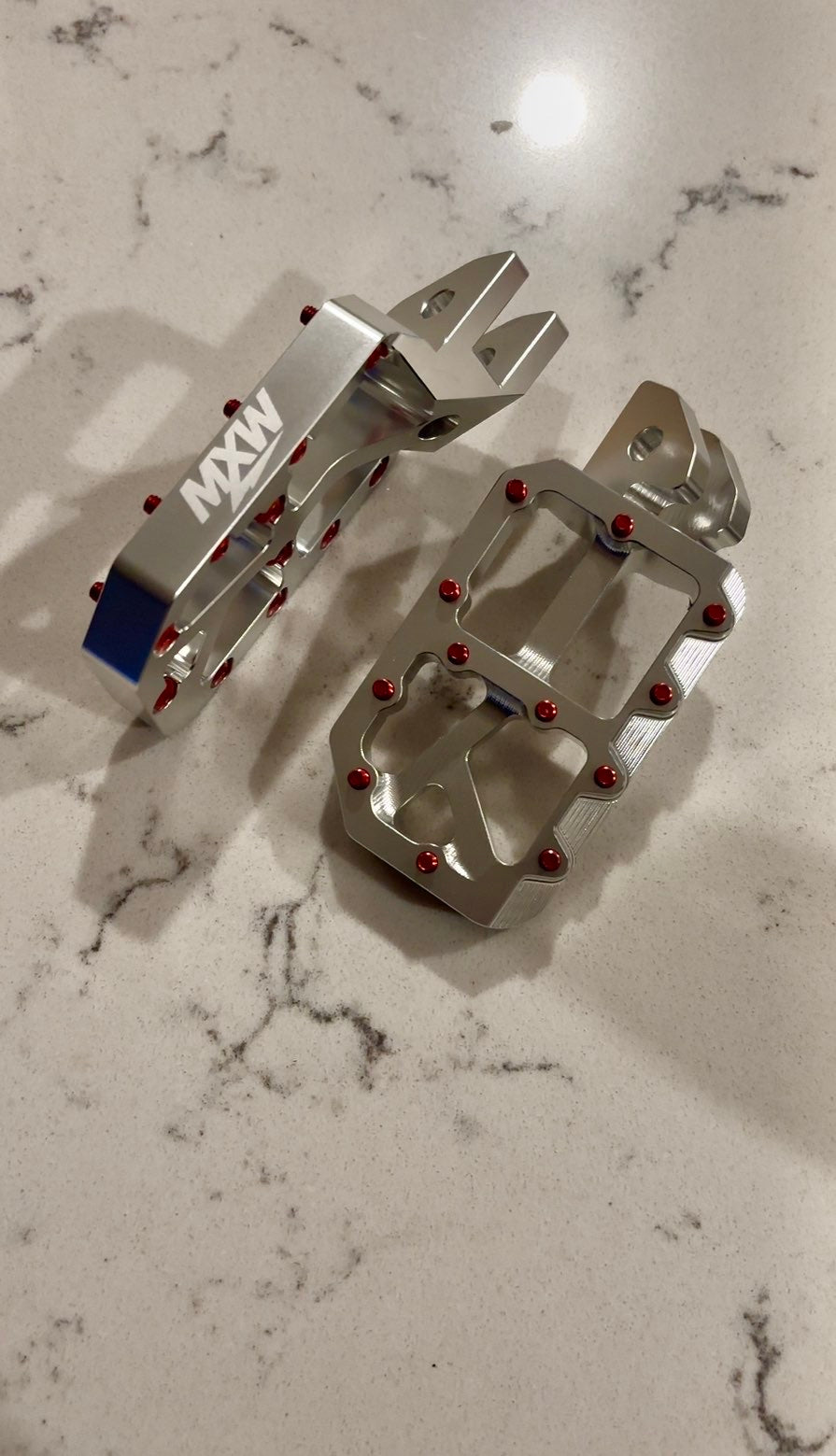 Silver foot pegs