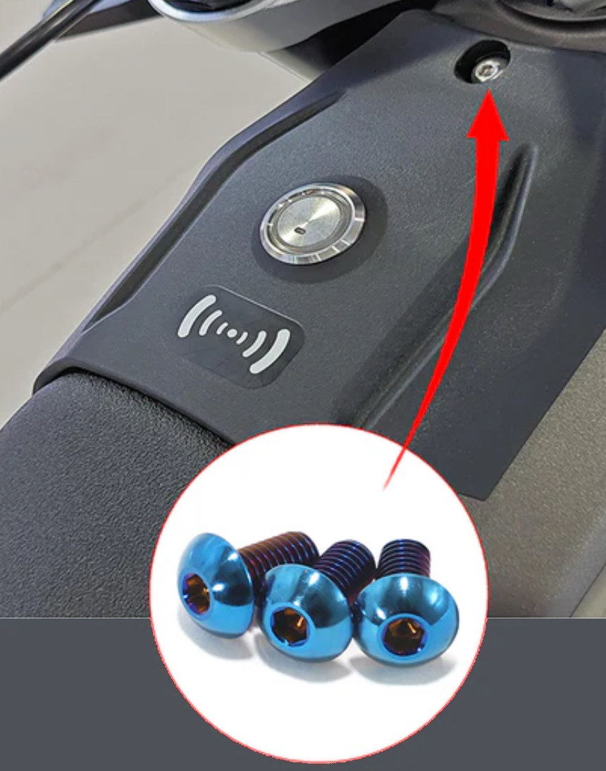 Titanium Ignition Cover Bolts (set of 3) all emoto