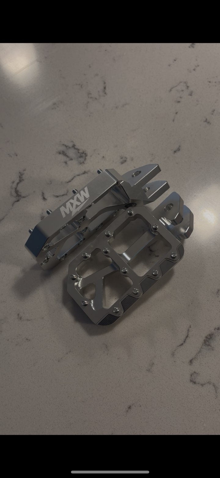 Silver foot pegs