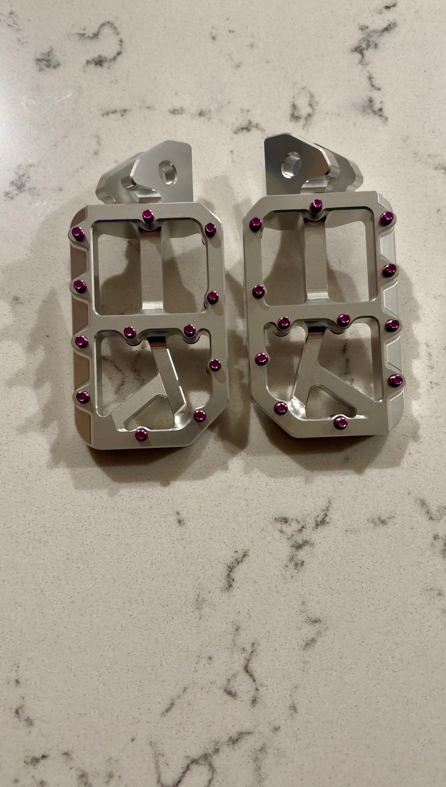 Silver foot pegs