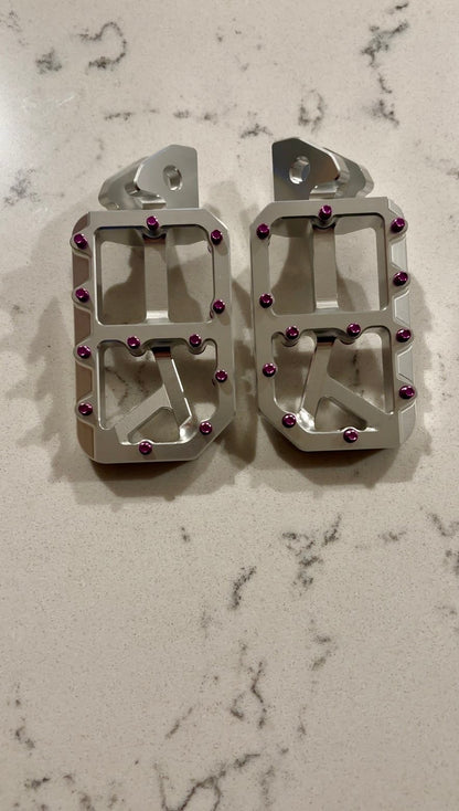 Silver foot pegs