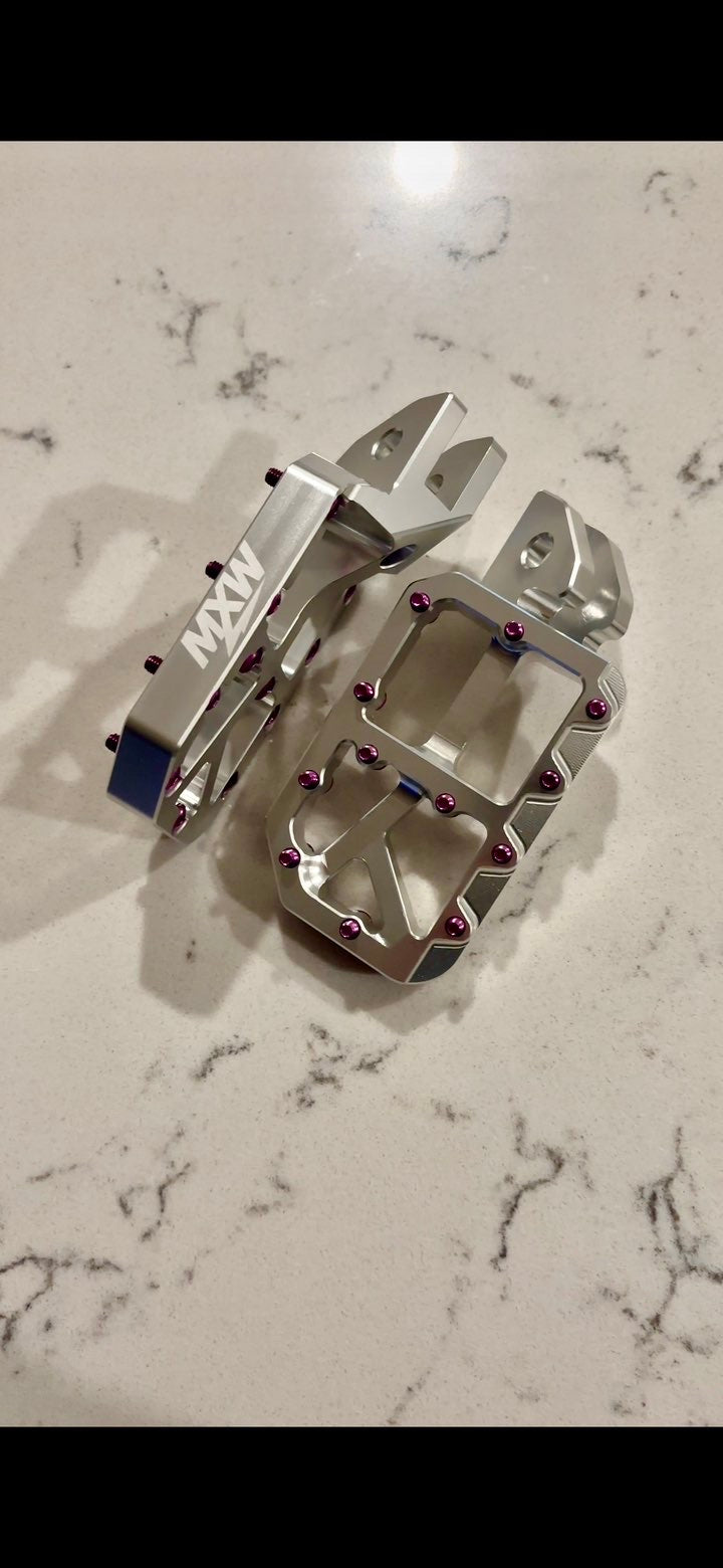 Silver foot pegs