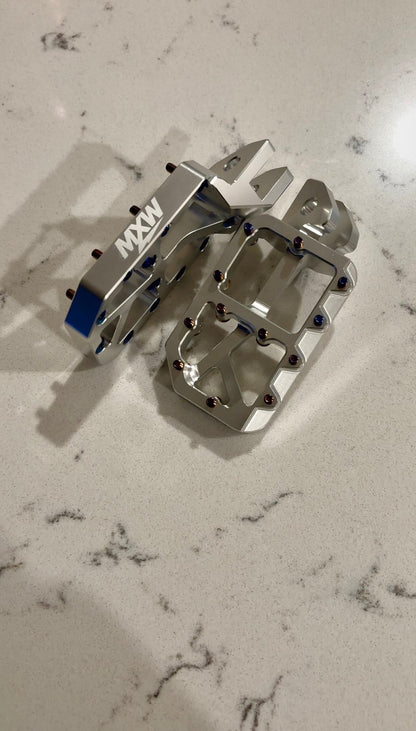 Silver foot pegs