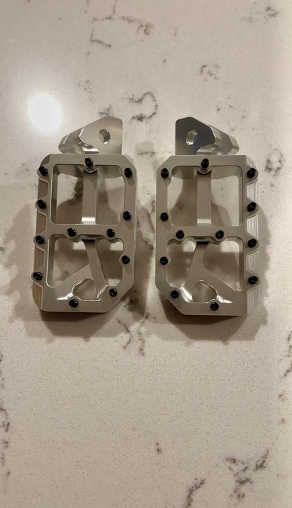 Silver foot pegs