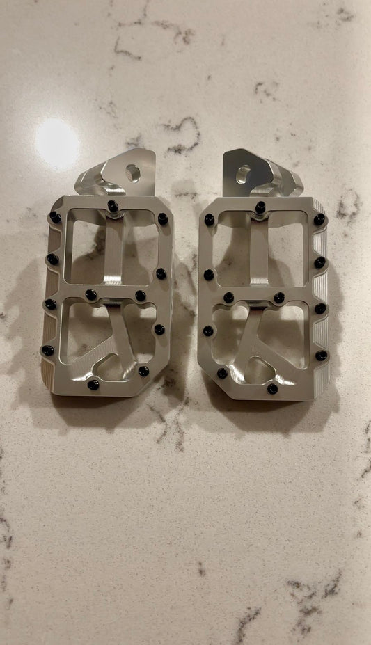 Silver foot pegs