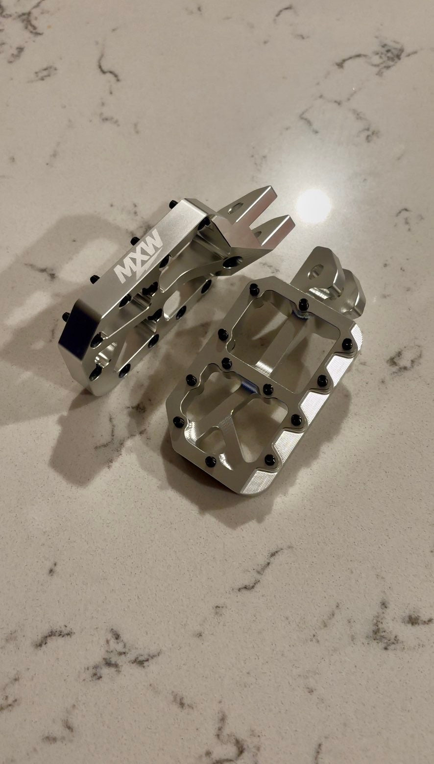 Silver foot pegs