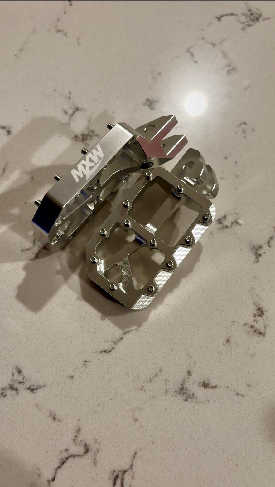 Silver foot pegs