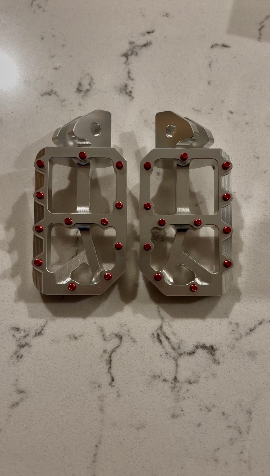 Silver foot pegs