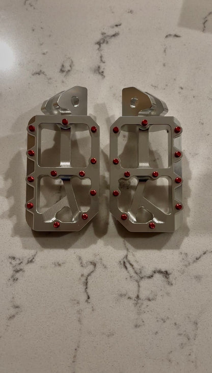 Silver foot pegs