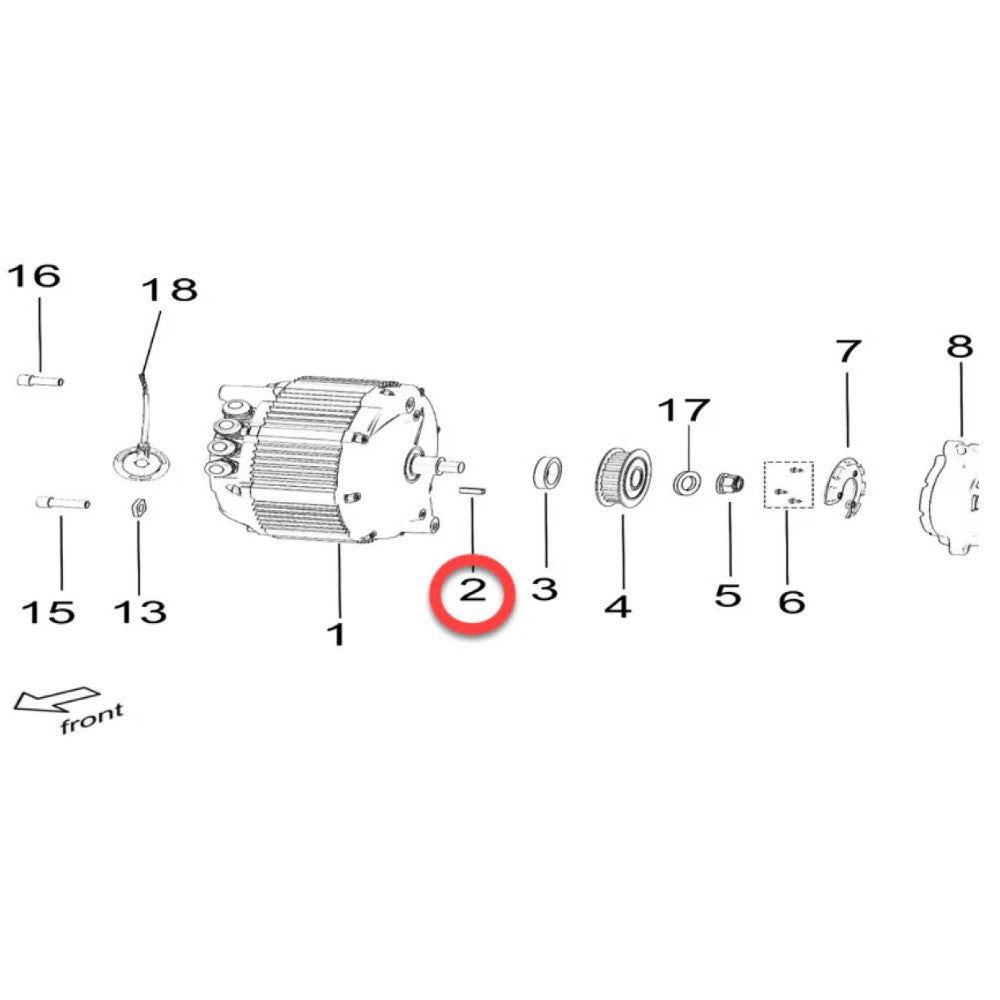 Surron Motor Woodruff Key