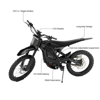 (FAST SHIPPING) Eride Pro SR 25KW 72V 50AH Electric Dirt Bike